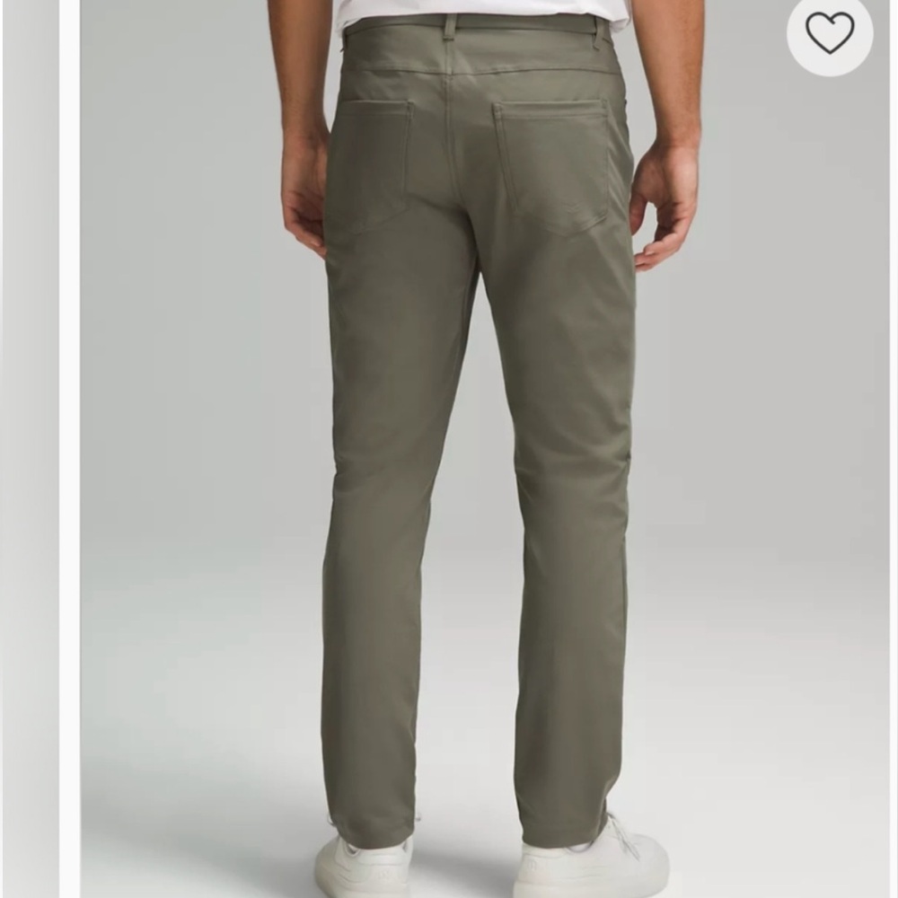 Lululemon Mens Work Office Career Pants ABC Pants Olive Green 30 x 33 - Picture 2 of 6